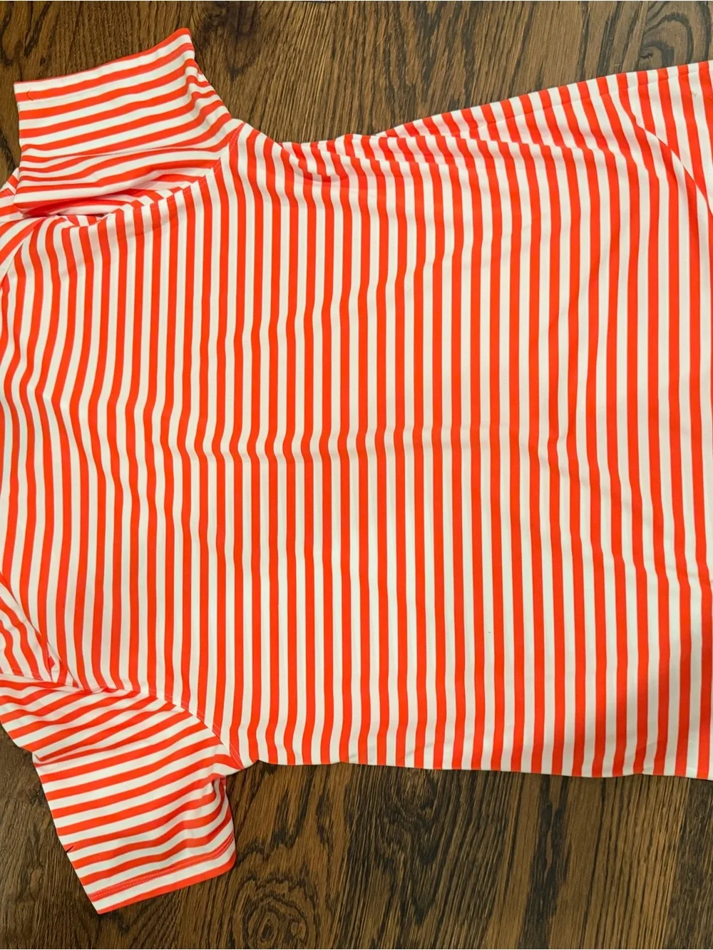 Nike Orange and White Striped Polo with Astros Patch